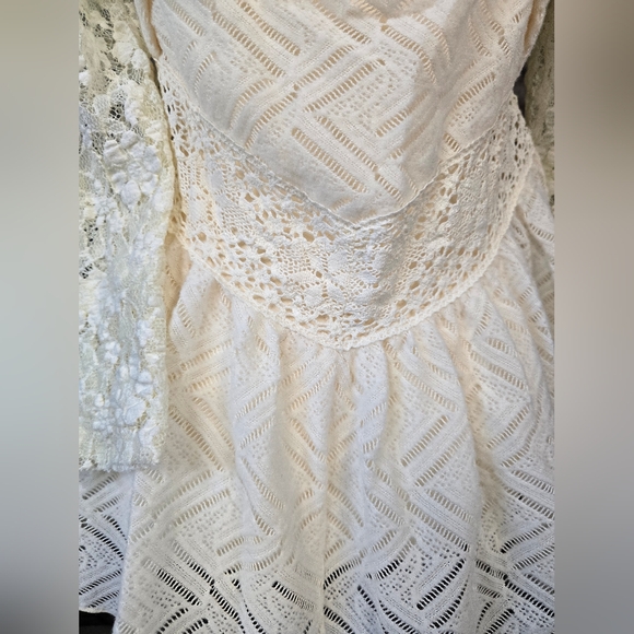 NWOT Free People Gracie Lace Peplum Blouse - Picture 6 of 8